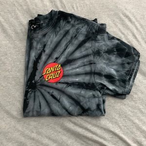 Tie dye, Black and Grey, Santa Cruz Skateboard